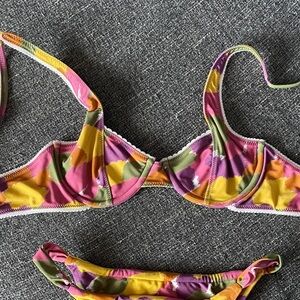 Bright Multicolor Bikini top by bamba swim